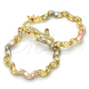 Argolla Pequeña 02.170.0196.25 Oro Laminado, Diamantado, Tres Tonos