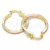 Argolla Pequeña 02.170.0197.25 Oro Laminado, Diamantado, Tres Tonos