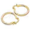 Argolla Pequeña 02.170.0197.25 Oro Laminado, Diamantado, Tres Tonos