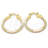 Argolla Pequeña 02.170.0197.25 Oro Laminado, Diamantado, Tres Tonos