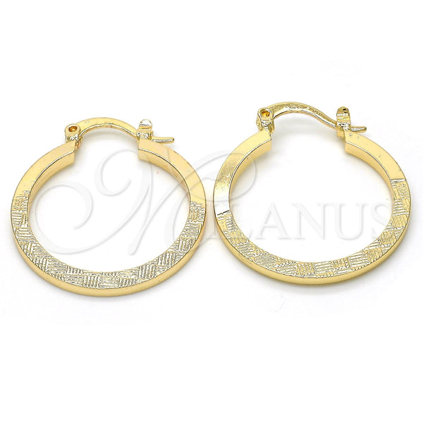 Argolla Pequeña 02.170.0197.1.25 Oro Laminado, Diamantado, Tono Dorado