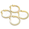 Argolla Pequeña 02.170.0197.1.25 Oro Laminado, Diamantado, Tono Dorado