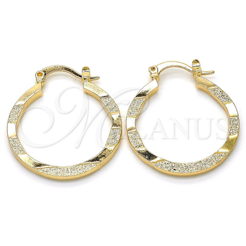 Argolla Pequeña 02.170.0204.25 Oro Laminado, Mate, Tono Dorado