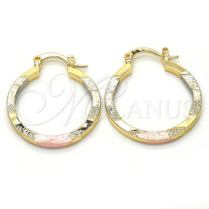 Argolla Pequeña 02.170.0204.1.25 Oro Laminado, Mate, Tres Tonos