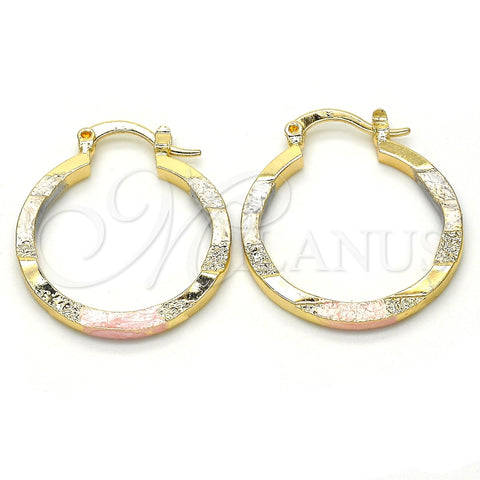 Argolla Pequeña 02.170.0204.1.25 Oro Laminado, Mate, Tres Tonos