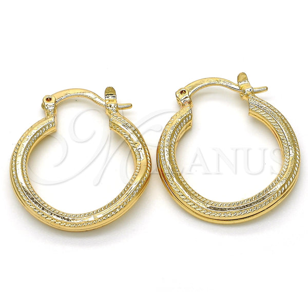 Argolla Pequeña 02.170.0205.20 Oro Laminado, Pulido, Tono Dorado