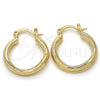 Argolla Pequeña 02.170.0205.20 Oro Laminado, Pulido, Tono Dorado