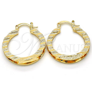 Argolla Pequeña 02.170.0199.1.25 Oro Laminado, Pulido, Tono Dorado