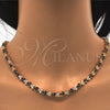 Collar y Pulsera 06.284.0013.1 Oro Laminado, con Verde and Blanca Zirconia Cubica, Pulido, Tono Dorado