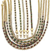 Collar y Pulsera 06.284.0013.1 Oro Laminado, con Verde and Blanca Zirconia Cubica, Pulido, Tono Dorado