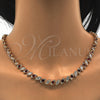 Collar y Pulsera 06.284.0014 Oro Laminado, con Multicolor Zirconia Cubica, Pulido, Tono Dorado