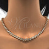 Collar y Pulsera 06.284.0014.1 Oro Laminado, con Zirconia Cubica Granate y Blanca, Pulido, Tono Dorado