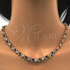 Collar y Pulsera 06.284.0014.3 Oro Laminado, con Verde and Blanca Zirconia Cubica, Pulido, Tono Dorado