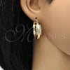 Argolla Pequeña 5.140.019.25 Oro Laminado, con Blanca Cristal, Mate, Tono Dorado