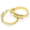 Argolla Pequeña 5.140.019.25 Oro Laminado, con Blanca Cristal, Mate, Tono Dorado