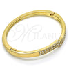 Aro Individual 07.252.0052.04 Oro Laminado, con Blanca Cristal, Pulido, Tono Dorado (04 MM Thickness, Size 4 (2.25 Diameter))
