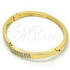 Aro Individual 07.252.0052.04 Oro Laminado, con Blanca Cristal, Pulido, Tono Dorado (04 MM Thickness, Size 4 (2.25 Diameter))