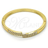 Aro Individual 07.252.0052.04 Oro Laminado, con Blanca Cristal, Pulido, Tono Dorado (04 MM Thickness, Size 4 (2.25 Diameter))