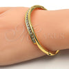 Aro Individual 07.252.0057.04 Oro Laminado, con Blanca Cristal, Pulido, Tono Dorado (04 MM Thickness, Size 4 (2.25 Diameter))