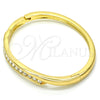 Aro Individual 07.252.0057.04 Oro Laminado, con Blanca Cristal, Pulido, Tono Dorado (04 MM Thickness, Size 4 (2.25 Diameter))