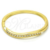 Aro Individual 07.252.0057.04 Oro Laminado, con Blanca Cristal, Pulido, Tono Dorado (04 MM Thickness, Size 4 (2.25 Diameter))