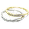 Aro Individual 07.252.0057.04 Oro Laminado, con Blanca Cristal, Pulido, Tono Dorado (04 MM Thickness, Size 4 (2.25 Diameter))
