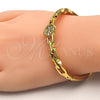 Aro Individual 07.252.0058.04 Oro Laminado, con Blanca Cristal, Pulido, Tono Dorado (04 MM Thickness, Size 4 (2.25 Diameter))