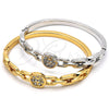 Aro Individual 07.252.0058.04 Oro Laminado, con Blanca Cristal, Pulido, Tono Dorado (04 MM Thickness, Size 4 (2.25 Diameter))