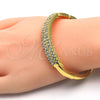 Aro Individual 07.252.0059.04 Oro Laminado, con Blanca Cristal, Pulido, Tono Dorado (04 MM Thickness, Size 4 (2.25 Diameter))