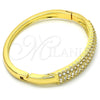 Aro Individual 07.252.0059.04 Oro Laminado, con Blanca Cristal, Pulido, Tono Dorado (04 MM Thickness, Size 4 (2.25 Diameter))
