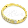 Aro Individual 07.252.0059.04 Oro Laminado, con Blanca Cristal, Pulido, Tono Dorado (04 MM Thickness, Size 4 (2.25 Diameter))