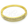 Aro Individual 07.252.0059.04 Oro Laminado, con Blanca Cristal, Pulido, Tono Dorado (04 MM Thickness, Size 4 (2.25 Diameter))