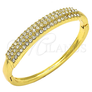 Aro Individual 07.252.0059.04 Oro Laminado, con Blanca Cristal, Pulido, Tono Dorado (04 MM Thickness, Size 4 (2.25 Diameter))