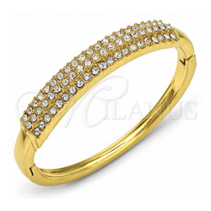 Aro Individual 07.252.0059.04 Oro Laminado, con Cristal Blanca, Pulido, Tono Dorado (Grosor 04 MM, Talla 4 (2,25 de Diámetro))