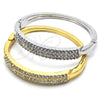 Aro Individual 07.252.0059.04 Oro Laminado, con Blanca Cristal, Pulido, Tono Dorado (04 MM Thickness, Size 4 (2.25 Diameter))