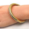Aro Individual 07.252.0063.04 Oro Laminado, con Blanca Cristal, Pulido, Tono Dorado (08 MM Thickness, Size 4 (2.25 Diameter))