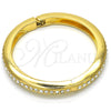 Aro Individual 07.252.0063.04 Oro Laminado, con Blanca Cristal, Pulido, Tono Dorado (08 MM Thickness, Size 4 (2.25 Diameter))