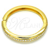 Aro Individual 07.252.0063.04 Oro Laminado, con Blanca Cristal, Pulido, Tono Dorado (08 MM Thickness, Size 4 (2.25 Diameter))
