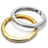 Aro Individual 07.252.0063.04 Oro Laminado, con Blanca Cristal, Pulido, Tono Dorado (08 MM Thickness, Size 4 (2.25 Diameter))