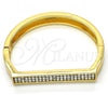 Aro Individual 07.252.0064.05 Oro Laminado, con Blanca Cristal, Pulido, Tono Dorado (09 MM Thickness, Size 5 (2.50 Diameter))