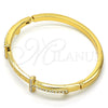 Aro Individual 07.252.0065.04 Oro Laminado, Diseño de Amor, con Cristal Blanca, Pulido, Tono Dorado (Grosor 04 MM, Talla 4 (2,25 de Diámetro))