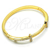 Aro Individual 07.252.0065.04 Oro Laminado, Diseño de Amor, con Cristal Blanca, Pulido, Tono Dorado (Grosor 04 MM, Talla 4 (2,25 de Diámetro))