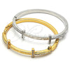 Aro Individual 07.252.0065.04 Oro Laminado, Diseño de Amor, con Cristal Blanca, Pulido, Tono Dorado (Grosor 04 MM, Talla 4 (2,25 de Diámetro))