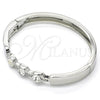 Aro Individual 07.252.0068.1.05 Oro Laminado Blanco, con Cristal Blanca, Pulido, Rodinado (Grosor 08 MM, Talla 5 (2,50 de Diámetro))