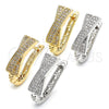 Argolla Huggie 02.217.0071.15 Rodio Laminado, con Zirconia Cubica Blanca, Pulido, Rodinado