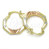 Argolla Pequeña 02.102.0055.25 Oro Laminado, Diamantado, Tres Tonos