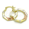 Argolla Pequeña 02.102.0055.25 Oro Laminado, Diamantado, Tres Tonos