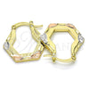 Argolla Pequeña 02.102.0057.25 Oro Laminado, Diamantado, Tres Tonos