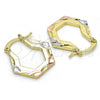 Argolla Pequeña 02.102.0057.25 Oro Laminado, Diamantado, Tres Tonos