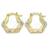Argolla Pequeña 02.102.0057.25 Oro Laminado, Diamantado, Tres Tonos